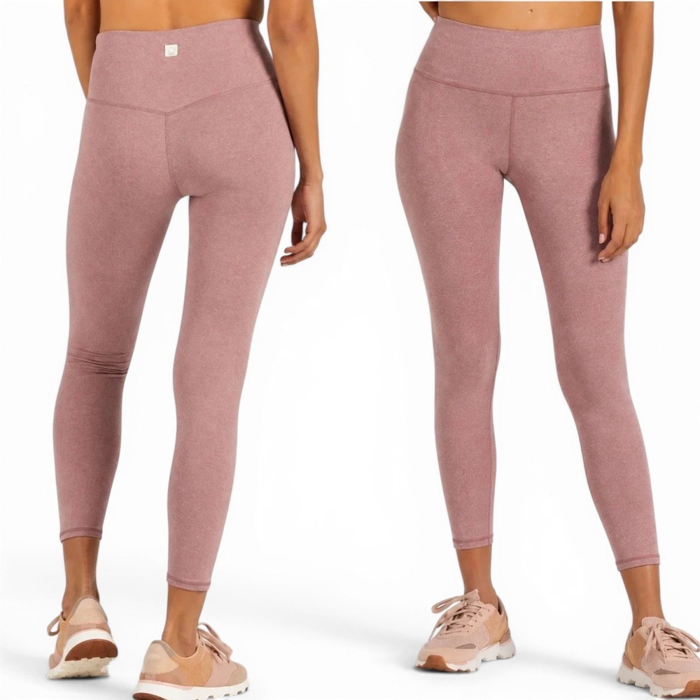 Vuori Clean Elevation Legging Women Large Burnt Clay Heather Pink VW409 Yoga Gym